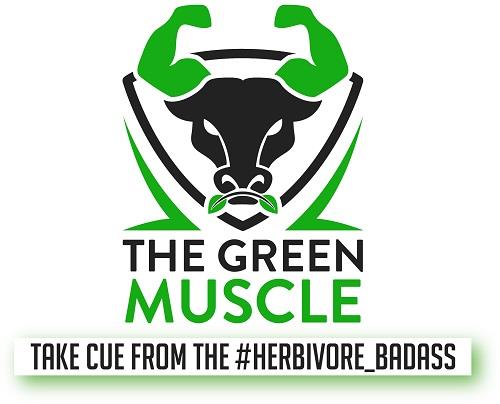 THE GREEN MUSCLE TAKE CUE FROM THE #HERBIVORE_BADASS logo