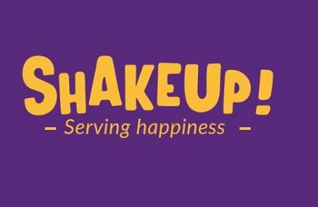 SHAKEUP! Serving happiness logo