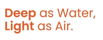 Deep as Water, Light as Air. logo