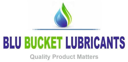 BluBucket Lubricants (With Tagline Quality Product Matters) logo