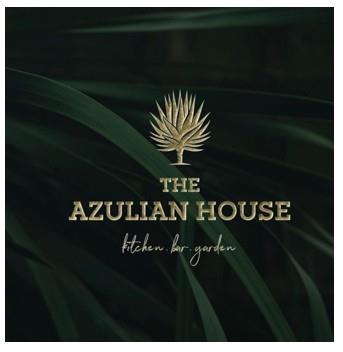 THE AZULIAN HOUSE kitchen. bar. garden (logo and device) logo