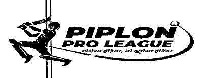 PIPLON PRO LEAGUE (with device of cricket batsman) logo