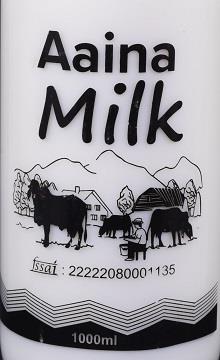 DEVICE OF AAINA MILK logo