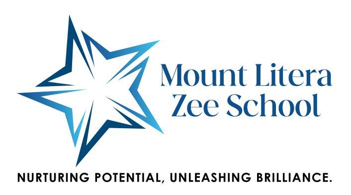 MOUNT LITERA ZEE SCHOOL – NURTURING POTENTIAL, UNLEASHING BRILLIANCE. (with device of geometrical figure) logo