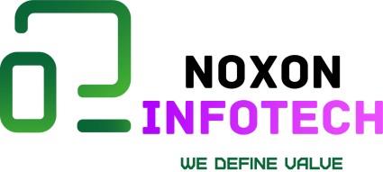 NOXON INFOTECH with tagline WE DEFINE VALUE with device logo
