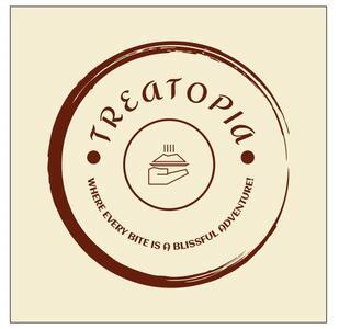 TREATOPIA WHERE EVERY BITE IS A BLISSFUL ADVENTURE! logo