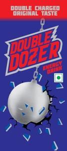 DOUBLE DOZER ENERGY DRINK with DOUBLE CHARGED ORIGINAL TASTE (tagline) logo