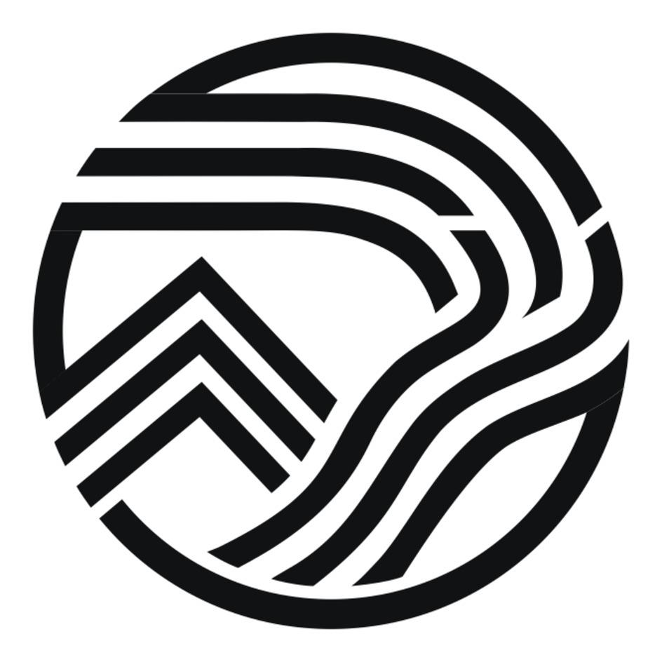 Device denoting the sun, water and wind in an artistic manner. logo