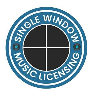 SINGLE WINDOW MUSIC LICENSING with Device logo