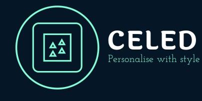 CELED Personalise with style logo