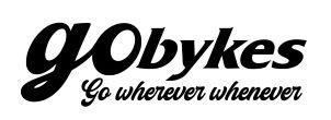 DEVICE OF GO BYKES WITH TAGLINE OF GO WHEREVER WHENEVER logo
