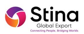 Stina Global Export with Tagline Connecting People, Bridging Worlds logo