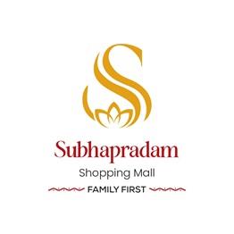 DEVICE OF S WITH SUBHAPRADAM SHOPPING MALL WITH TAGLINE FAMILY FIRST logo