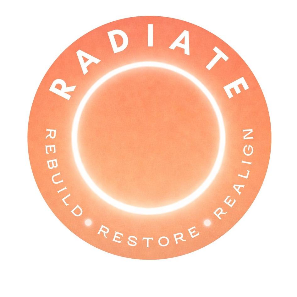 RADIATE- rebuild, restore, realign (device) logo