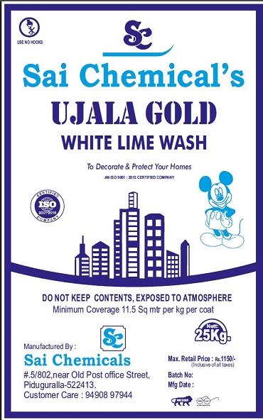 SAI CHEMICAL'S UJALA GOLD WHITE LIME WASH logo