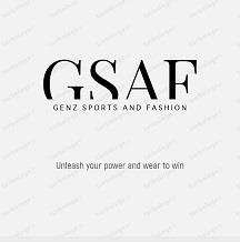 GENZ SPORTS AND FASHION : Unleash your power and wear to win [with the device of GSAF] logo