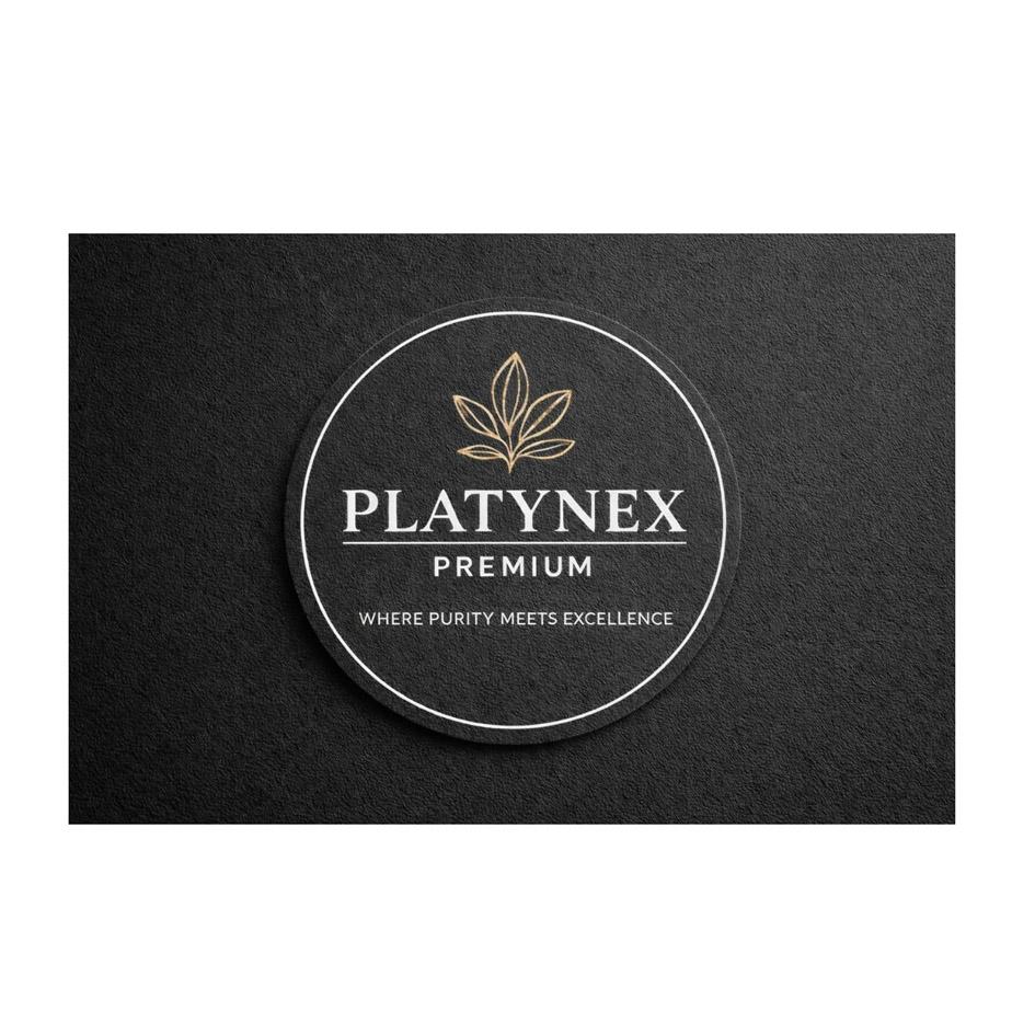 PLATYNEX PREMIUM DEVICE WITH TAGLINE WHERE PURITY MEETS EXCELLENCE logo