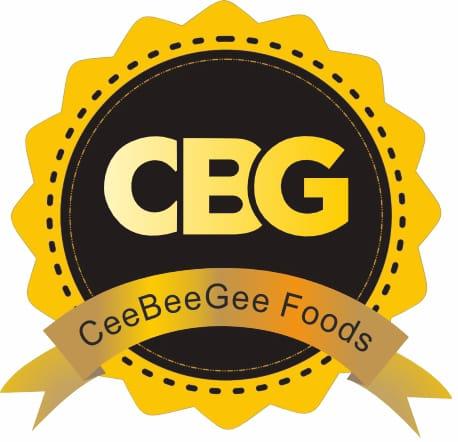 A DEVICE OF CEE BEE GEE FOODS logo