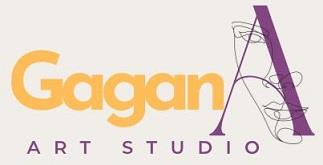 GAGAN ART STUDIO WITH DEVICE OF A logo