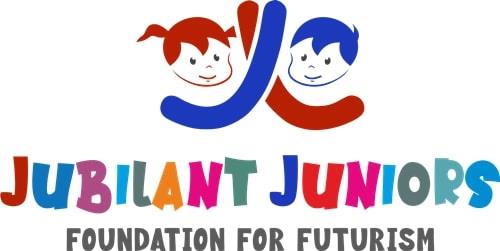 JUBILANT JUNIORS WITH TAG LINE FOUNDATION FOR FUTURISM logo