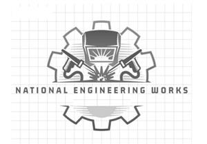 NATIONAL ENGINEERING WORKS (With Device) logo