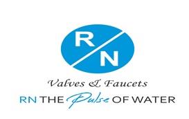 RN VALVES & FAUCETS RN THE PULSE OF WATER logo