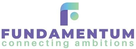 FUNDAMENTUM merge with device and slogan - connecting ambitions logo