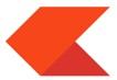 A stylised device comprising geometric shapes in shades of red and orange logo