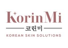 KorinMi KOREAN SKIN SOLUTIONS with Korean Characters (Ko; Rin; Mi) logo