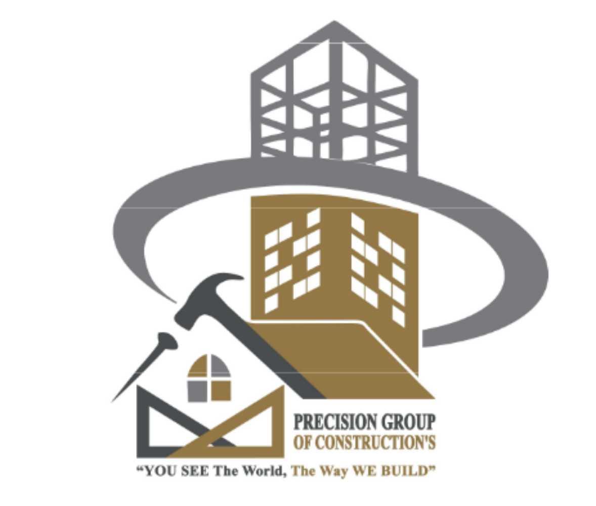 kK “ea PRECISION GROUP OF CONSTRUCTION'S “YOU SEE The World, The Way WE BUILD” logo