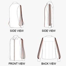 Three Dimensional (3D - PLEATING PATTERN). logo