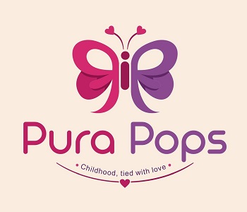 Pura Pops Childhood, tied with love logo