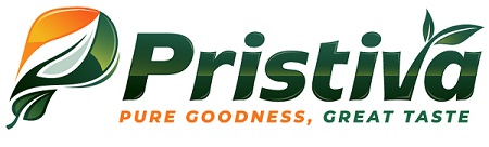Pristiva : PURE GOODNESS, GREAT TASTE [WITH THE DEVICE OF P] logo