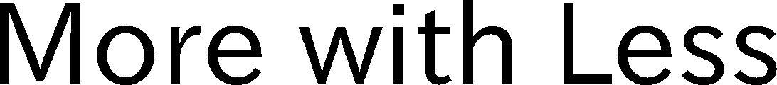 More with Less logo