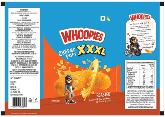 WHOOPIES CHEESE PUFF XXXL (Label) logo