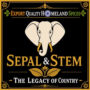 SEPAL AND STEM : EXPORT QUALITY HOMELAND SPICES;THE LEGACY OF COUNTRY [WITH THE DEVICE] logo