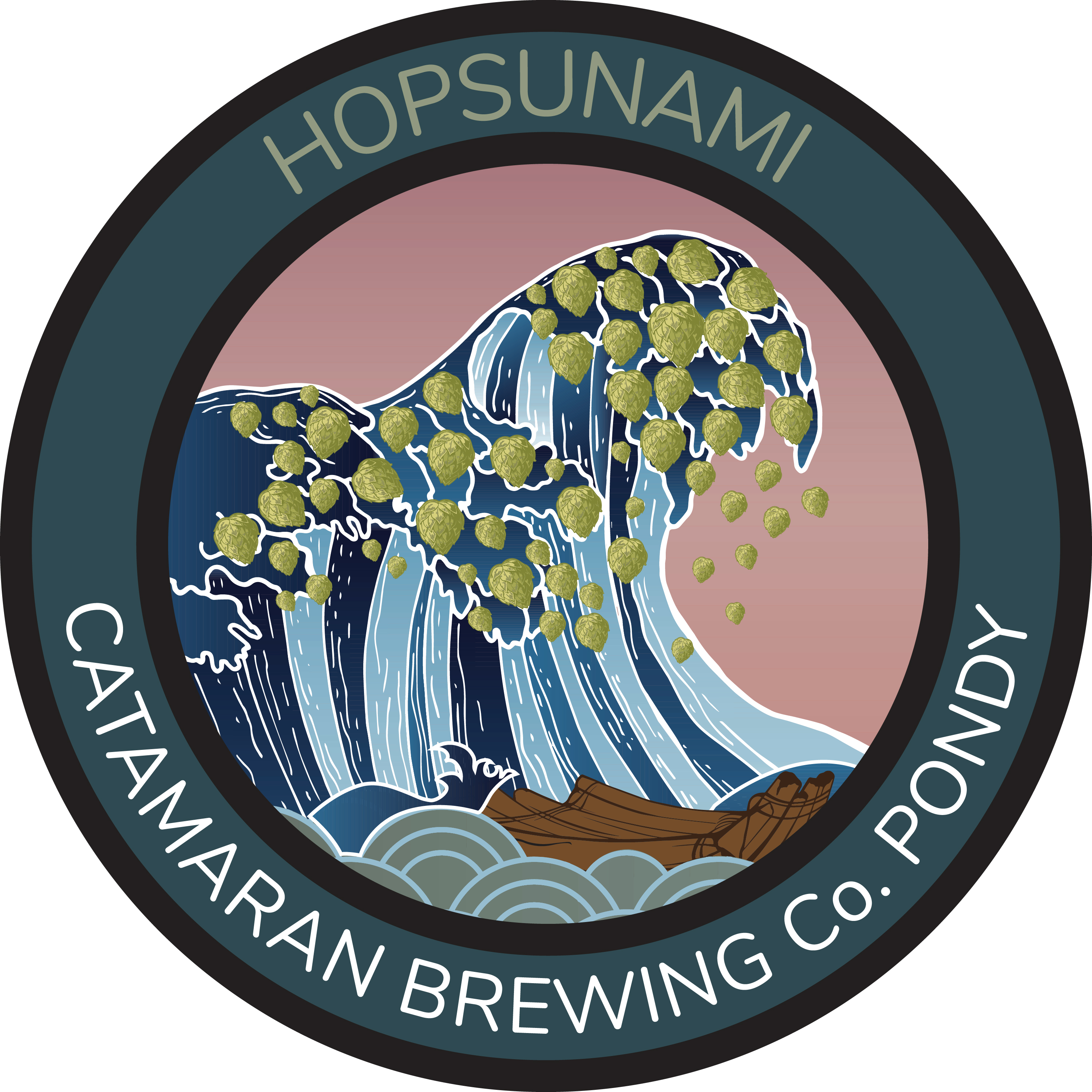 Hopsunami (stylized) logo