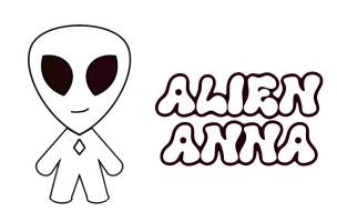 ALIEN ANNA (with device of imaginary cartoon character) logo