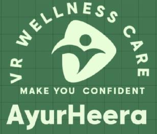VR WELLNESS CARE MAKE YOU CONFIDENT AYURHEERA(LABEL) logo