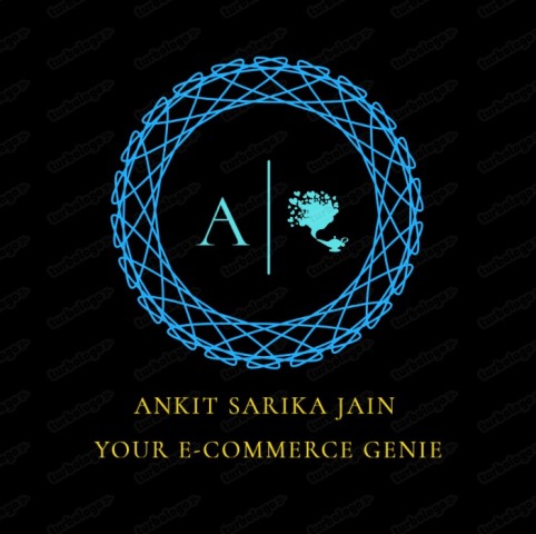 ANKIT SARIKA JAIN YOUR E-COMMERCE GENIE WITH DEVICE OF A logo