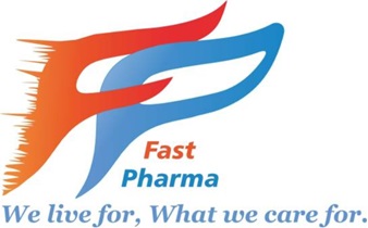 FAST PHARMA - WE LIVE FOR, WHAT WE CARE FOR logo