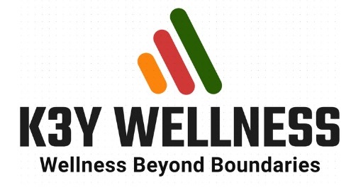 K3Y WELLNESS with Device and Tagline "Wellness Beyond Boundaries" logo