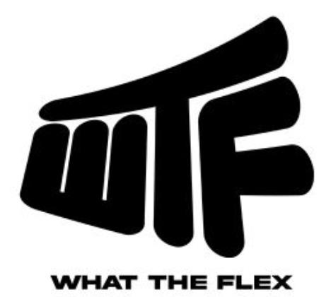 WHAT THE FLEX with Device WTF logo