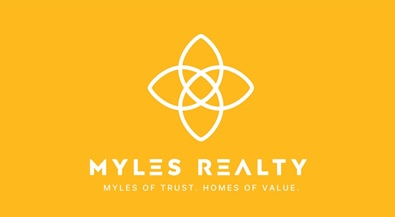 MYLES REALTY MYLES OF TRUST. HOMES OF VALUE. logo