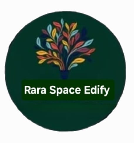 RARA SPACE EDIFY With Device of leafs in flower pot logo