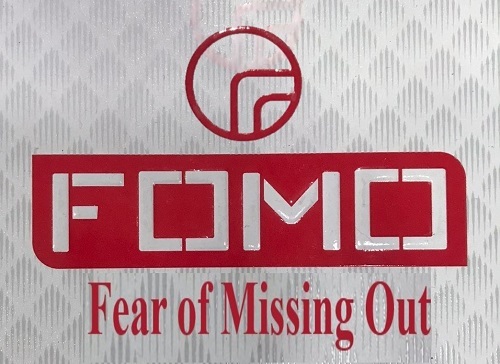 FOMO FEAR OF MISSING OUT WITH DEVICE logo