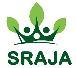 SRAJA with Device of Crown contains Leaves logo