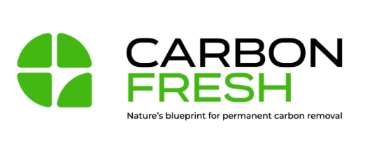 CARBON FRESH with logo and tagline Nature's blueprint for permanent carbon removal logo