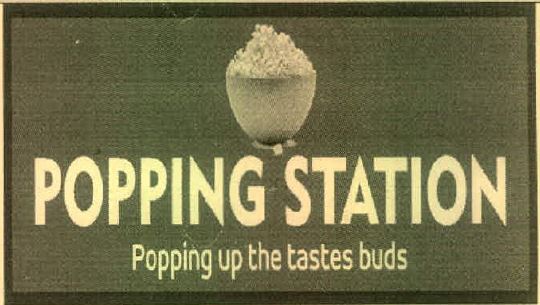 POPPING STATION Popping up the tastes buds logo