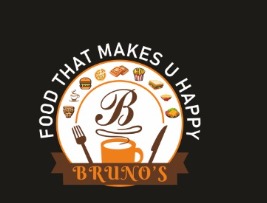 BRUNO'S FOOD THAT MAKES U HAPPY WITH B LOGO logo